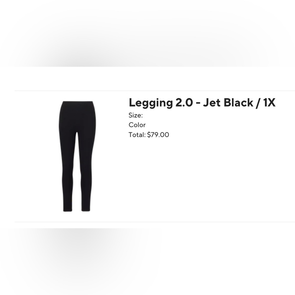 Honeylove Legging 2.0, size XL, New with tags. Jet black.